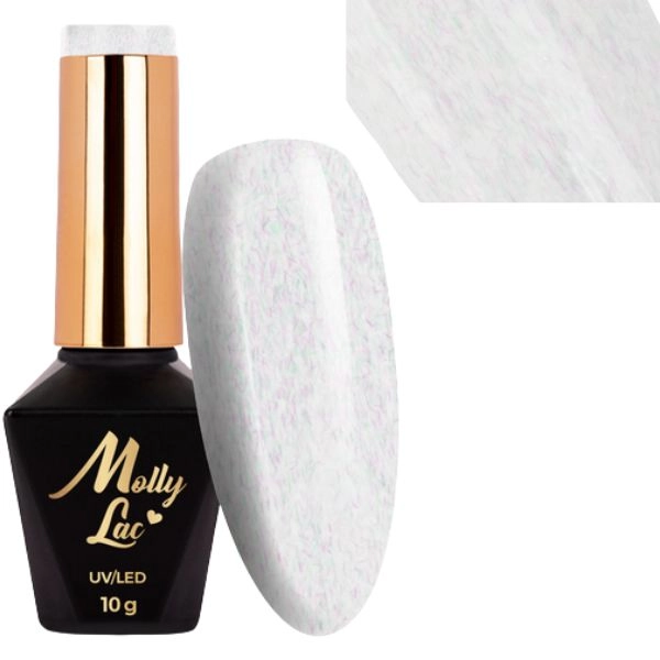 UV/LED Gel Lak MollyLac Cotton Sweater Light Grey č. 717, 10g