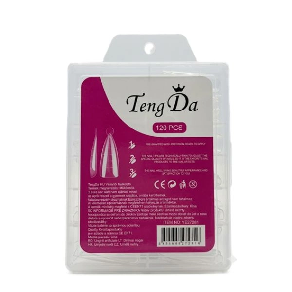 Tipy na nehty - polygel, průhledné 120ks