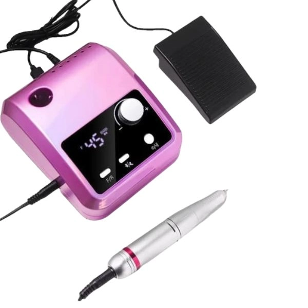 Elektrická bruska na nehty s regulací otáček - růžová