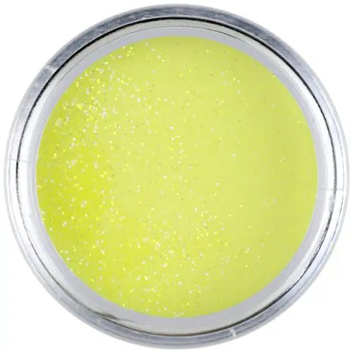 Yellow Glitter - žlutý akrylový prášek na nehty Inginails 7g