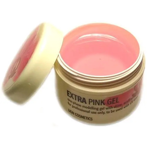 Modelovací UV gel Lion Cosmetics - Extra pink gel 40ml - jednofázový