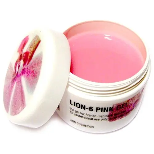 0-6 French pink gel 40ml, Lion Cosmetics - vrchní gel na francouzskou manikúru