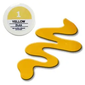 UV gel, barevný – 1 Yellow, 5 g