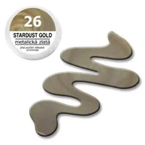 UV gel, barevný – EBD 26 Stardust Gold, 5 g