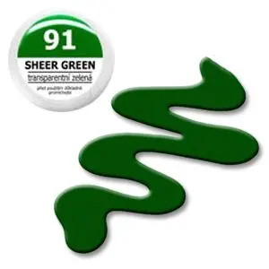 UV gel, barevný – EBD 91 Sheer Green, 5 g