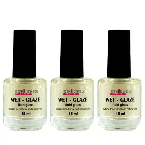 3x Wet Glaze - tekuté sklo Inginails 15ml