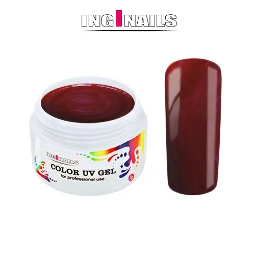 Barevný UV Gel Inginails 5 g – Metal Red