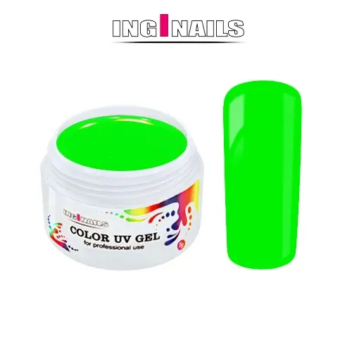 UV Gel, barevný Inginails – Neon Green 5 g