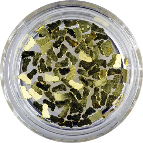 Kovové ozdoby na nehty - mini chodidla