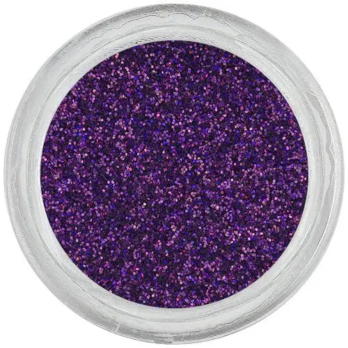 Tmavě fialový ozdobný prášek s glitry