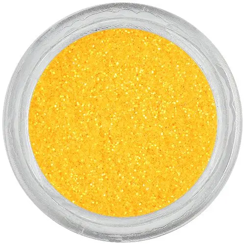 Zářivě žlutý ozdobný prášek s glitry