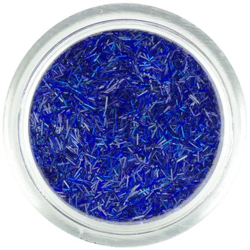 Tmavě modré konfety - nitky, hologram