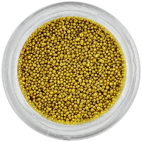 Zlatožluté perly na nehty, 0,5 mm