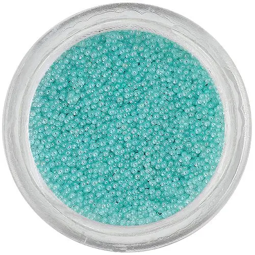 Perly na nehty 0,5 mm – světle modré