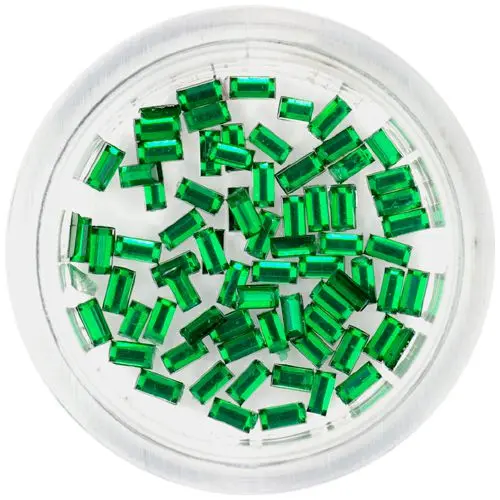 Ozdobné kamínky, obdélníky - smaragdově zelené