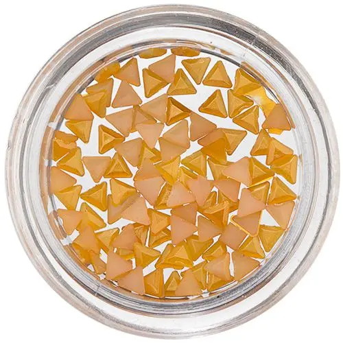 Trojúhelníky na zdobení nehtů - žluto-oranžové, perleť