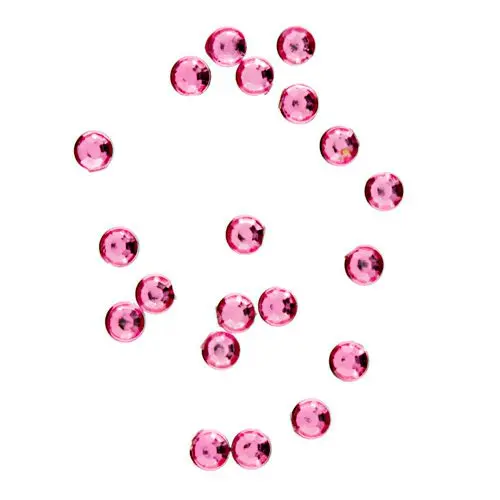 Kamínky kulaté v sáčku 20ks - růžové, 1mm