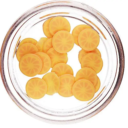 Fimo ozdoby – nařezaný pomeranč, oranžový