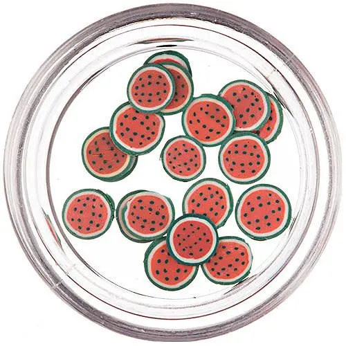 Fruit - nakrájené Fimo Nail Art, červený meloun
