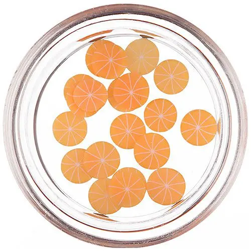 Fimo nehtové ozdoby - nakrájený pomeranč