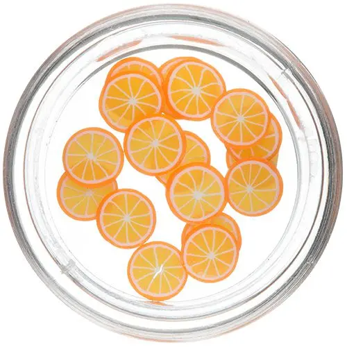 Fruits - nařezané Fimo Nail Art, pomeranč