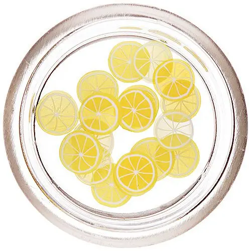 Nakrájený citron na zdobení nehtů – žlutý