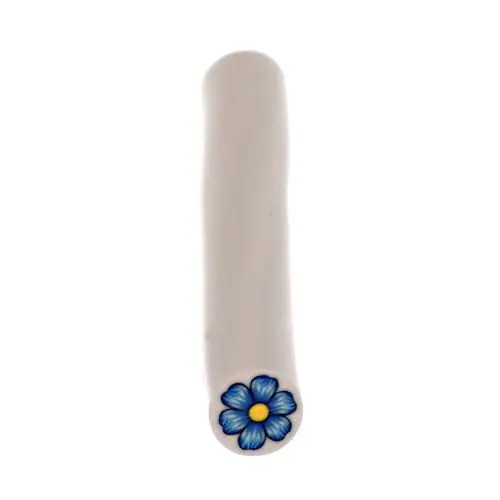 Modrý květ – tyčinka, Fimo Nail Art